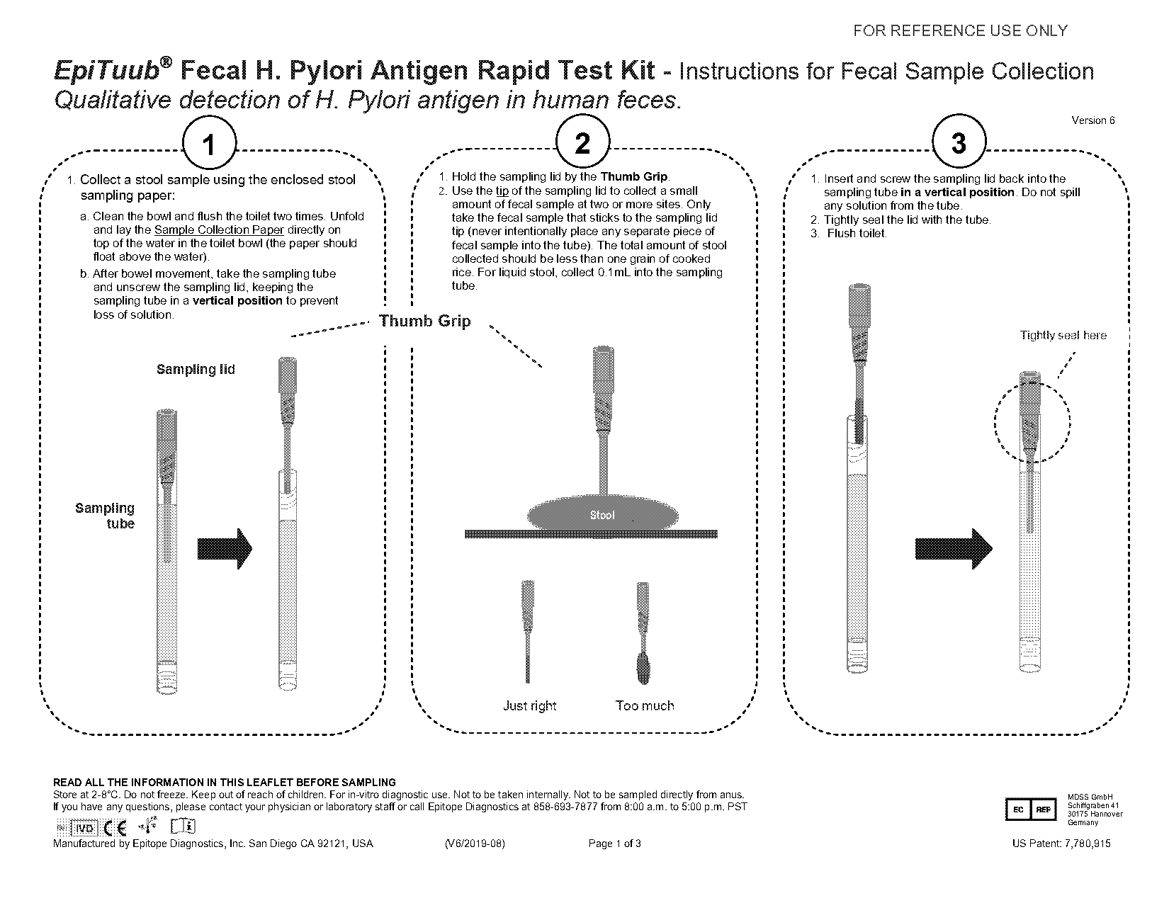 h pylori test stool instructions