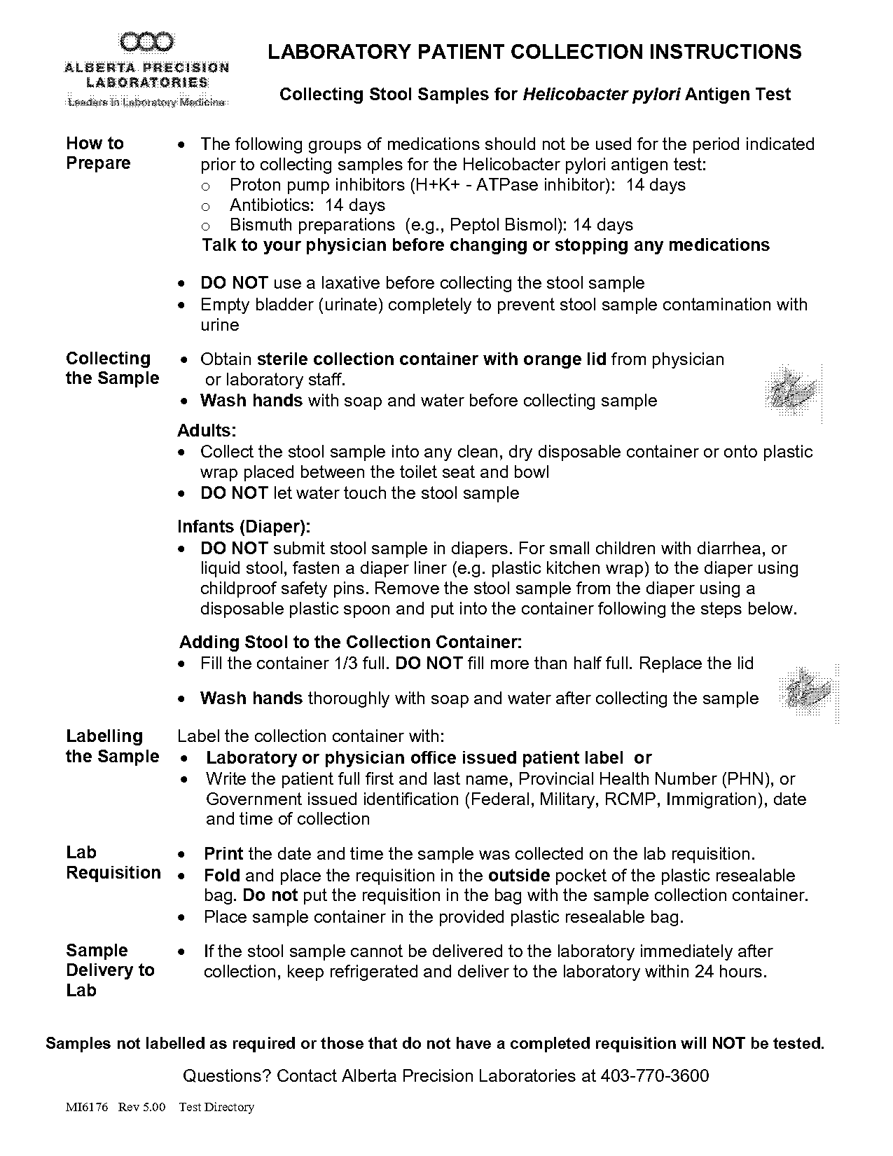 h pylori test stool instructions